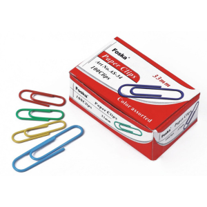 Foska Metal Paper Clips (Coloured)